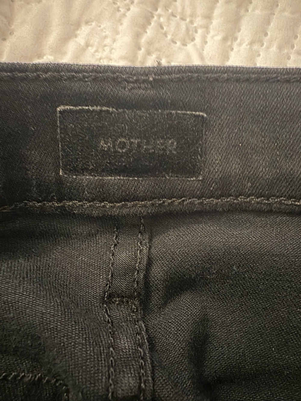 MOTHER Insider Crop Step Fray Jeans 27 Guilty Racer Black Side Stripe Raw Hem - Picture 9 of 13
